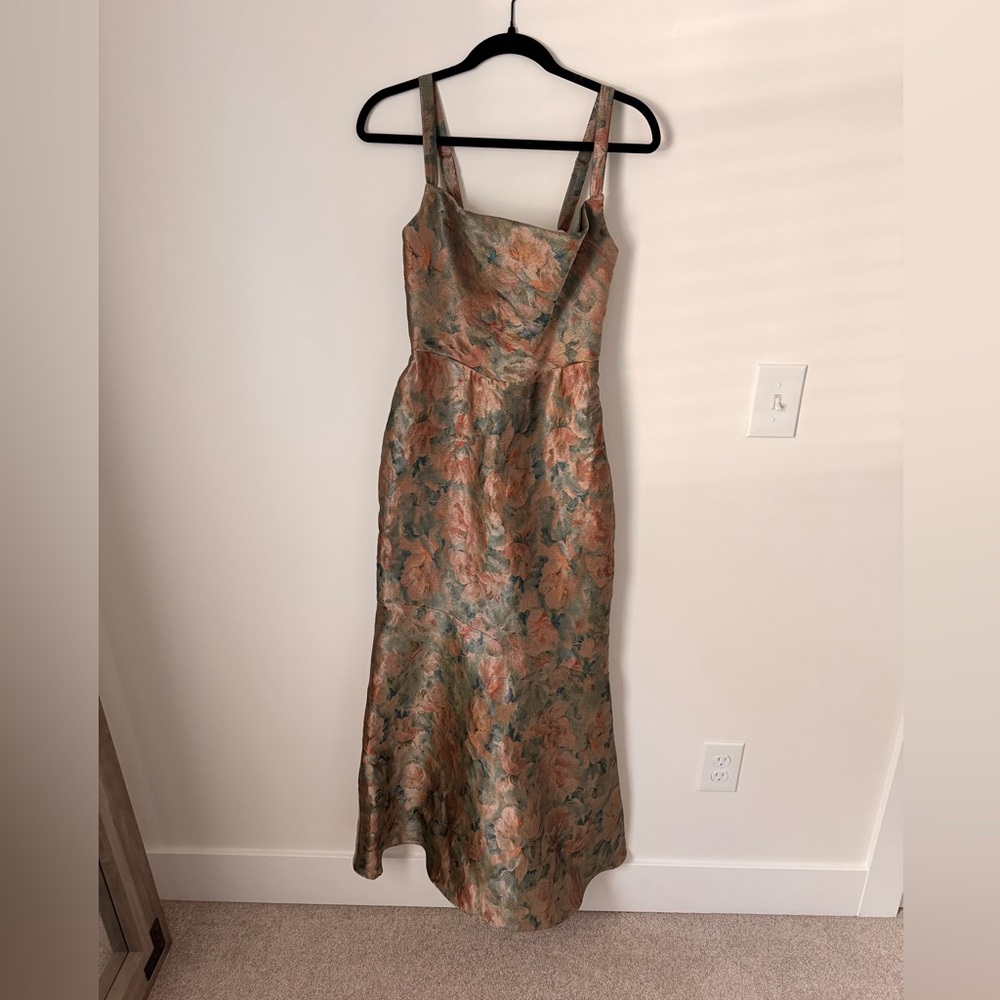 Azazie Calantha Vintage Teal Maxi Dress